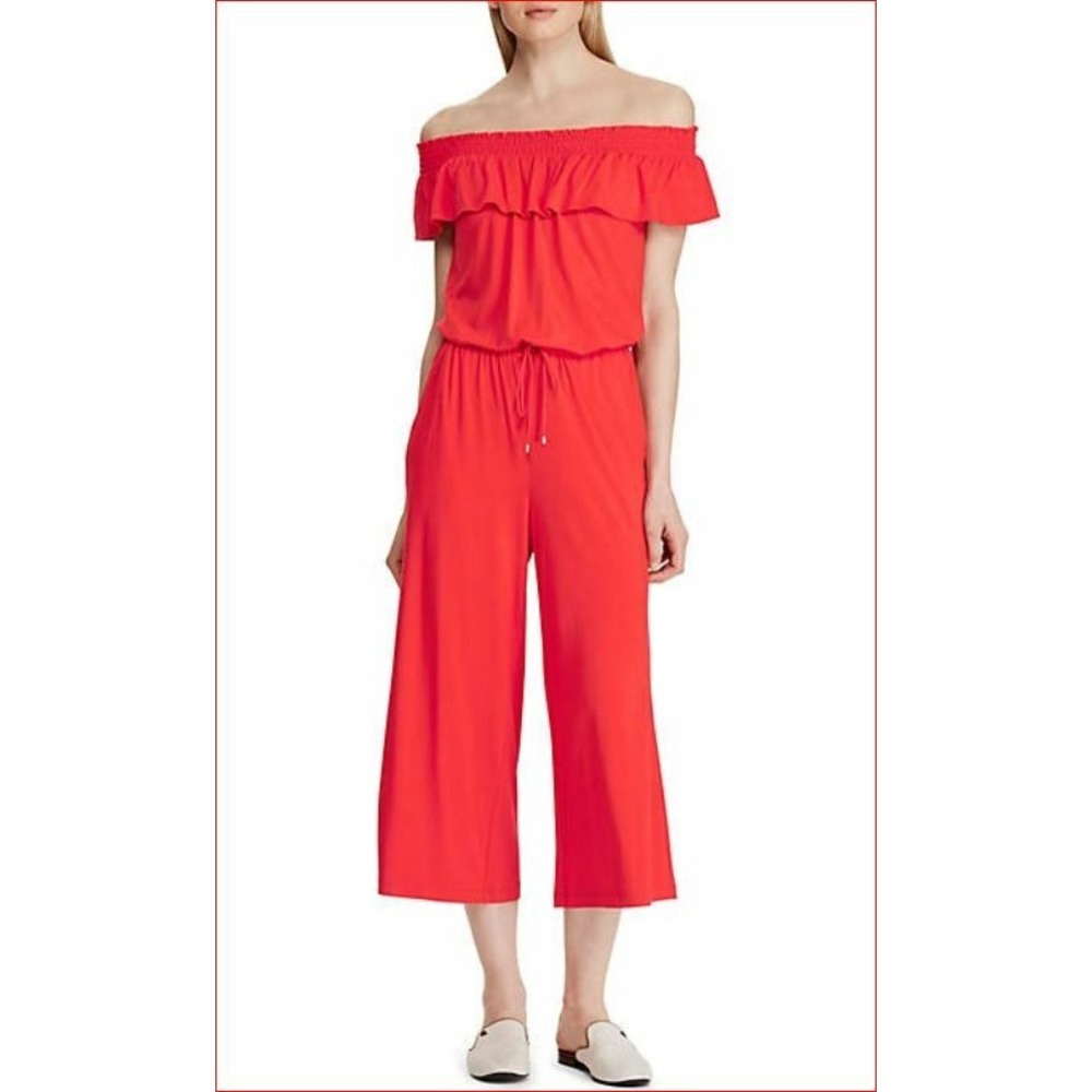 Ralph Lauren women blouse pants jumpsuit romper 200745705001 red sz XL $168